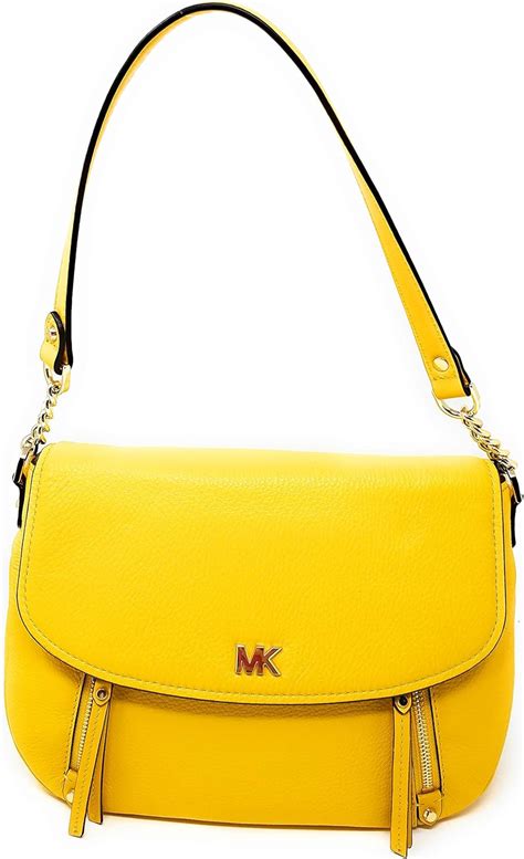 michael kors evie medium leather shoulder bag|Michael Kors Evie Medium Shoulder Flap Leather (Sunflower).